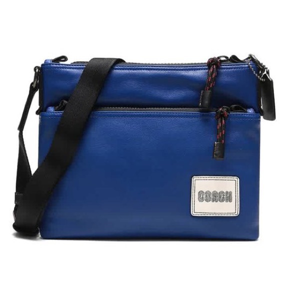 Coach Bags Coach Pacer Crossbody Bag Blue Leather Poshmark